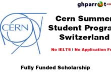 CERN Summer Student Program 2022 for International Students: