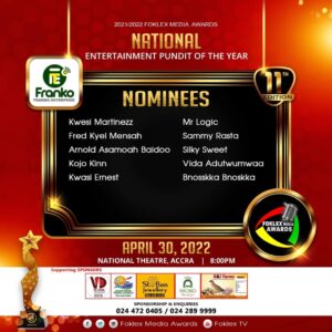 Kwesi Martinezz will Entertainment Pundit of the Year